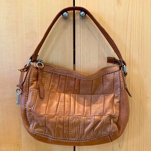 Fossil leather shoulder bag